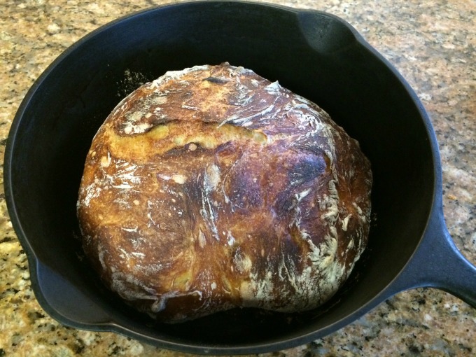 baked bread in dutch oven