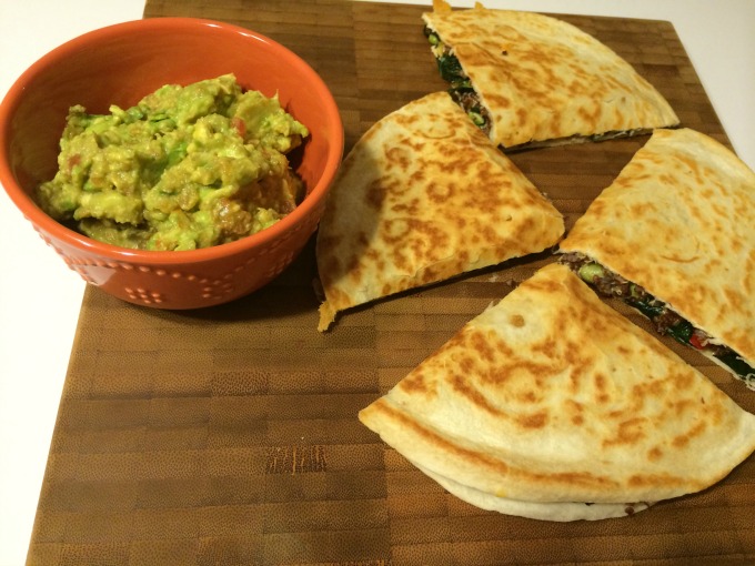 Quinoa and Kale Quesadilla with Guacamole