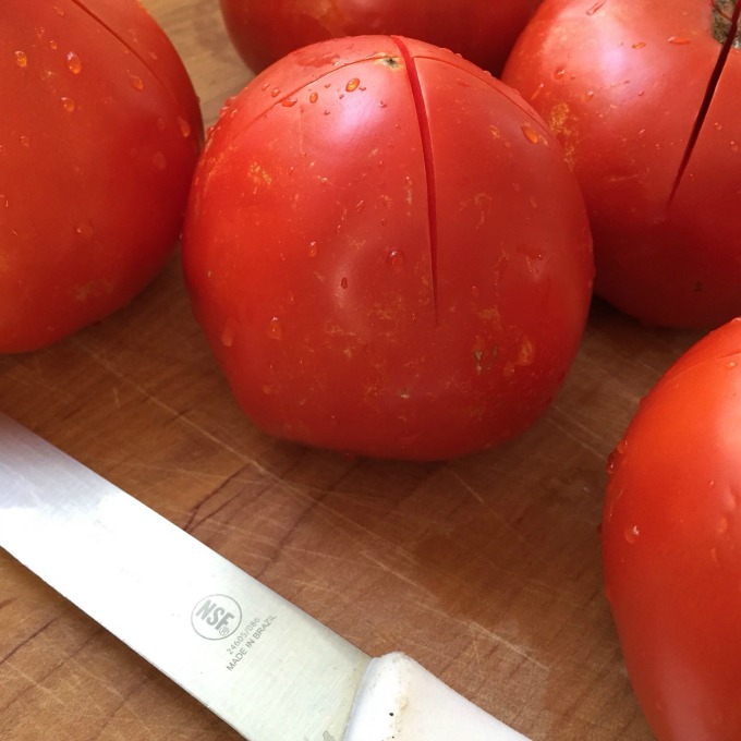 Preparing Tomatoes