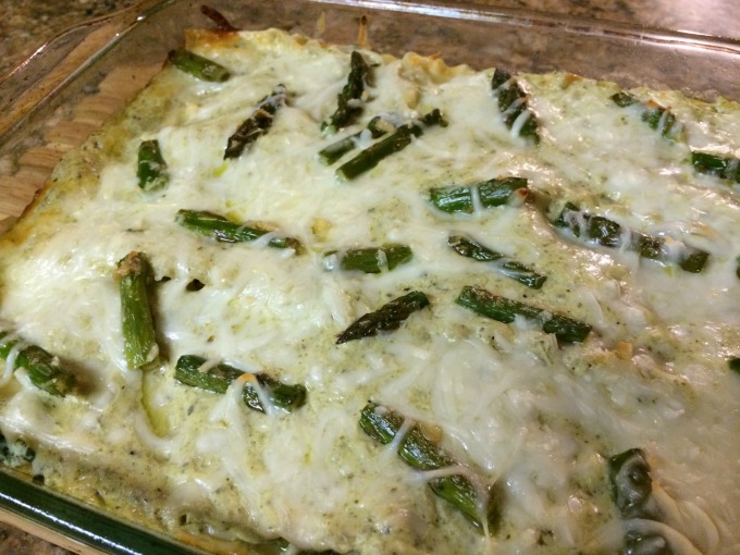Spinach & Asparagus Pesto Lasagna